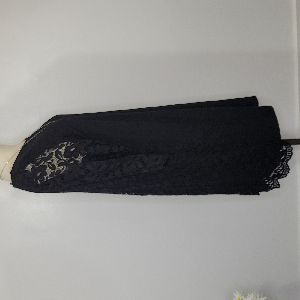 J. Jill Wearever Collection  Black Lace Overlay Dress SZ LP - Picture 2 of 12